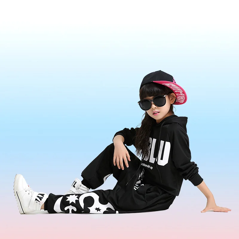 Fashion Children Jazz Dance Clothing Boys Girls Street Dance Hip Hop Costumes Kids Performance Clothes Sets