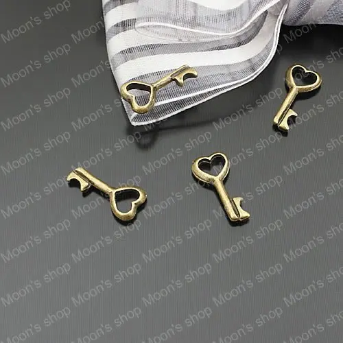 

Wholesale 15*7mm Antique Bronze Small heart Key Alloy Flat Charms Pendants DIY Findings Accessories 50 pieces (JM588)