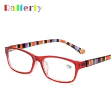 Ralferty, ультралегкие очки для чтения, для женщин и мужчин, прозрачные, против усталости, очки для пресбиопии, диоптрийные очки, красные, в полоску, A9891+ 1,0