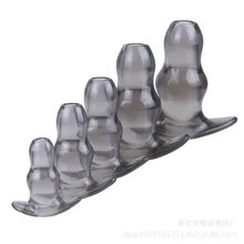5 Sizes Hollow Anal Plug Soft Speculum Masturbation Transparent Butt Plug Anal Dilator Massager Sex Toys For Woman Men