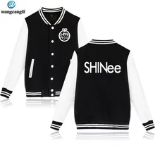 KPOP SHINee осень зима толстовка бейсбольная куртка Мужская/Женская Корейская Униформа пальто с длинным рукавом флисовые куртки толстовки плюс размер