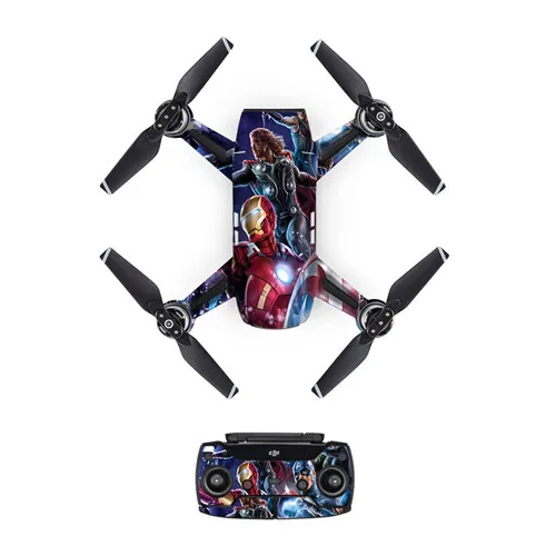 YSDJS0073 Водонепроницаемый DJI Mavic Spark стикер s батарея наклейка пульт дистанционного управления кожа полный комплект Дрон стикер тела для DJI Spark чистый цвет - Цвет: YSDJS0073