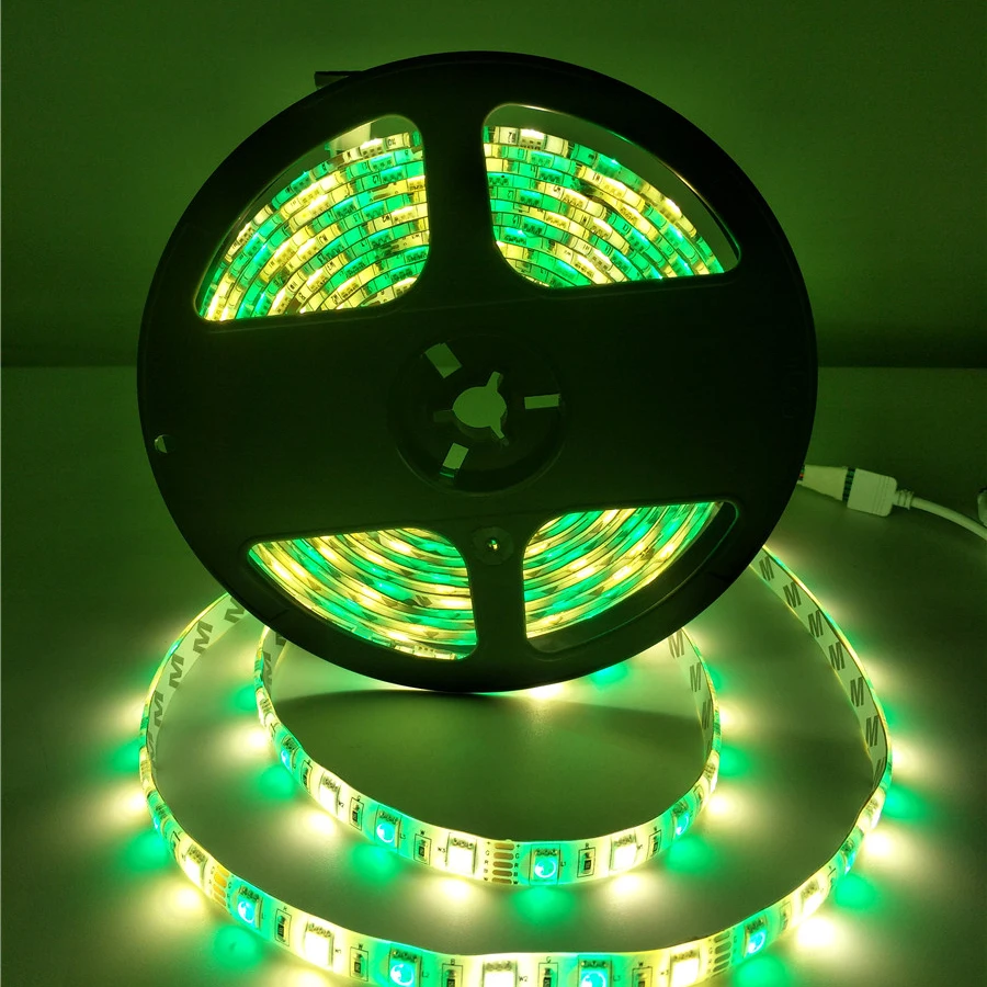 SMD 5050 RGB Светодиодная лента не Водонепроницаемая DC 12 В 5 м 300 светодиодный RGBW RGBWW светодиодный светильник гибкие полосы