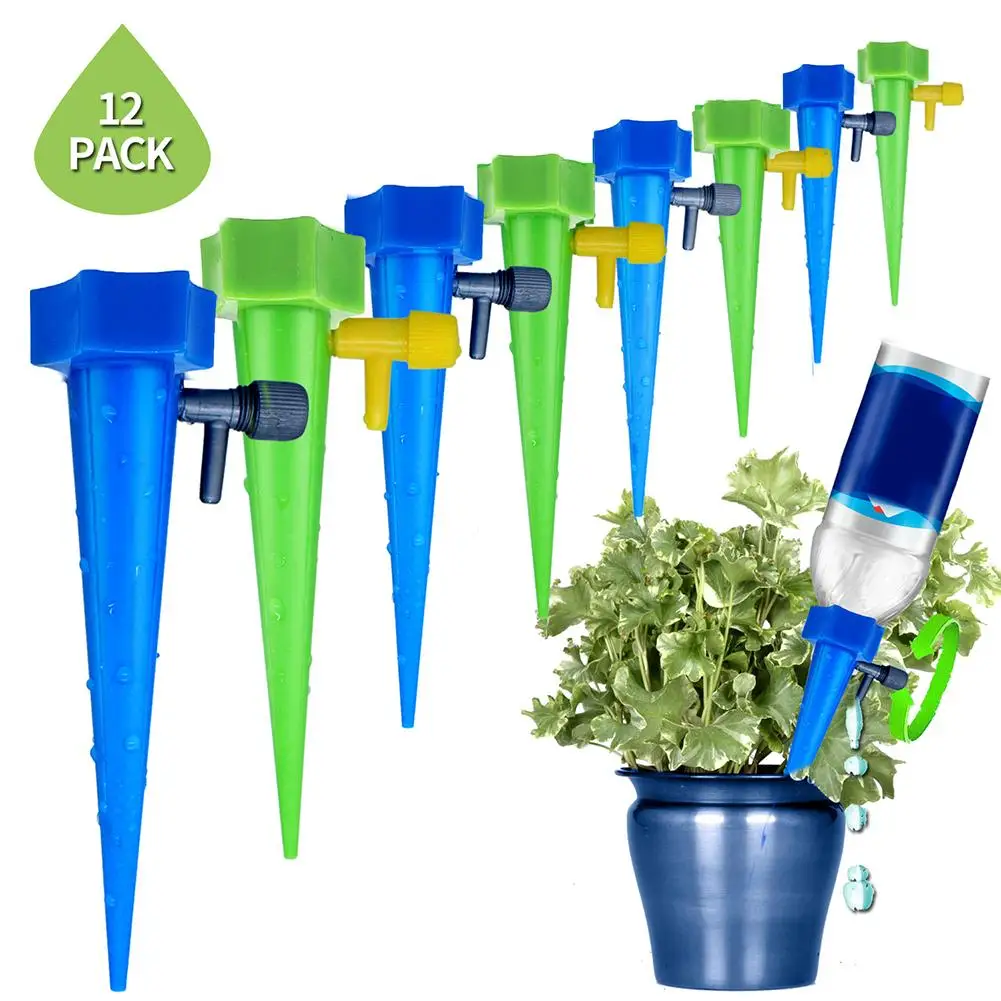 

4/6/12Pcs Plant Automatic Waterer Release Control Drip Watering Valve Switch Set