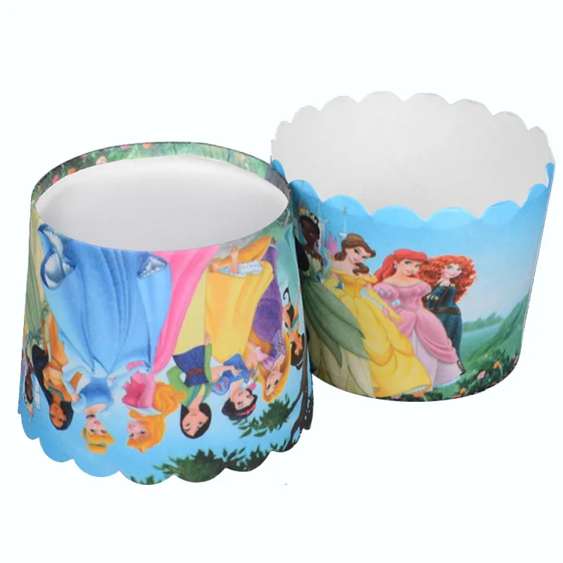 

50PCS Disney Princess Bella Paper Cupcake Cup Baking tool Muffin Case Party Tray Cake Mold for wedding birthday party