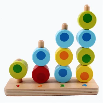

Montessori Education Wooden count and mathematics MathToy Teaching Kid Montessori aids blocks Game For Boys Children Wooden toys