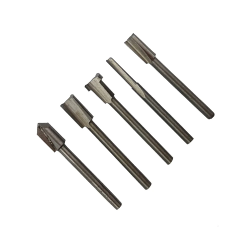 10 шт./компл. комплект концевых фрез 1/8 дюймов Мини хвостовик шпильки для волос, заколки-Скорость Сталь Сверла Файлы вращающегося инструмента для деревянные режущие иструменты