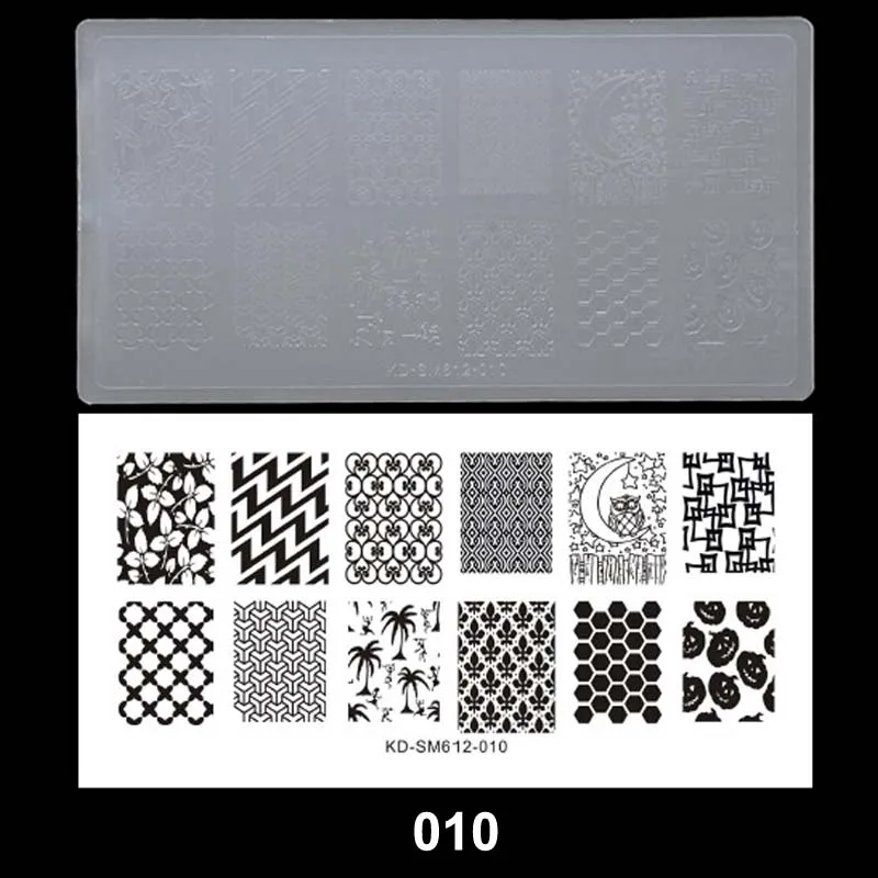 Conjunto da Arte do Unha Placa de Selo Ferramentas da Arte do Unha Plástico Transparente Polonês Faça Você Mesmo Unha Manicure Stamping Template Imagem Profissional 10 Pcs 10 Nail Manicure Ferramentas Da Arte do Prego
