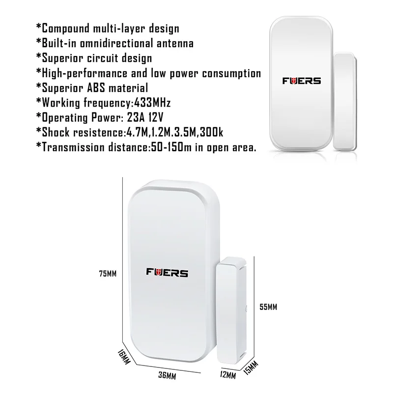 Fuers 3 шт./лот беспроводной дверной магнитный датчик детектор для WG11 wifi GSM PSTN домашняя охранная система голосовой сигнализации