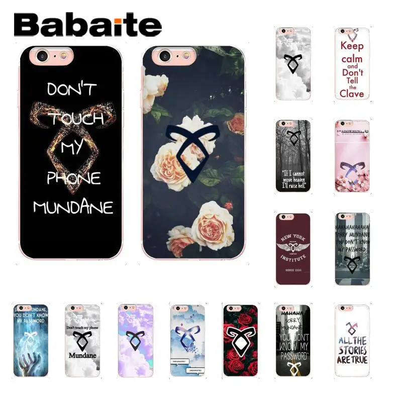 

Babaite shadowhunters Newly Arrived Phone Case for iPhone 8 7 6 6S Plus 5 5S SE XR X XS MAX 10 Coque Shell