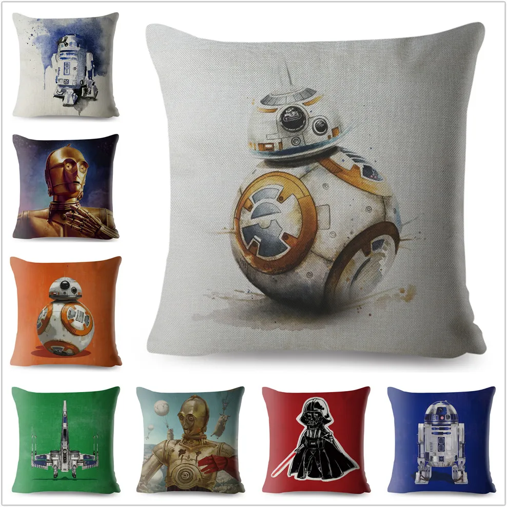USA Classic Movie Star Wars Print Throw Cushion Cover 45*45 Square