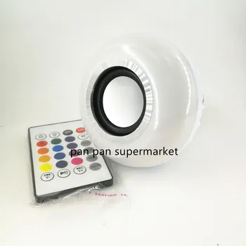 

Bulb Speaker Bluetooth LED Light Music RGB Color Wireless E27 Remote 12W Lamp