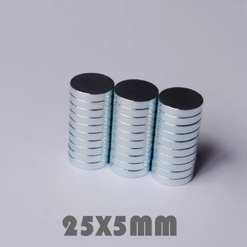 

5/10/20pcs Neodymium Magnet Disc 25x5mm N35 Small Round Super Strong Powerful Magnetic Magnets For Craft Permanent NdFeB Sheet