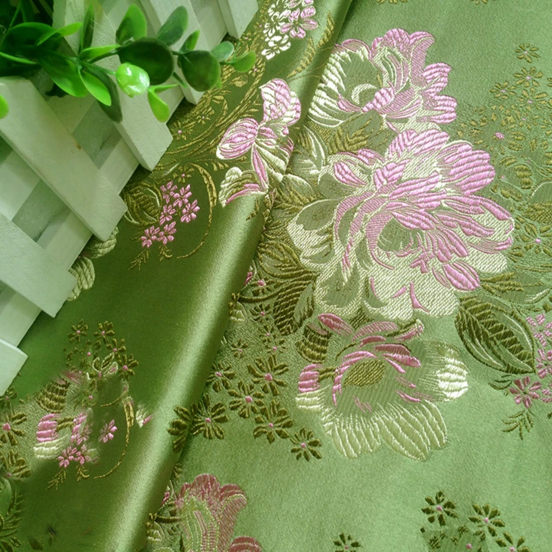 

75x100cm New fashion green MUDAN fabric african satin fabric for patchwork,wedding dress,upholstery sofa scrapbooking