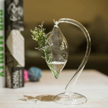 1 шт. прозрачная подвесная стеклянная ваза пасторальные Гидропонные установки бутылки со стеклянной подставкой OJ 2040