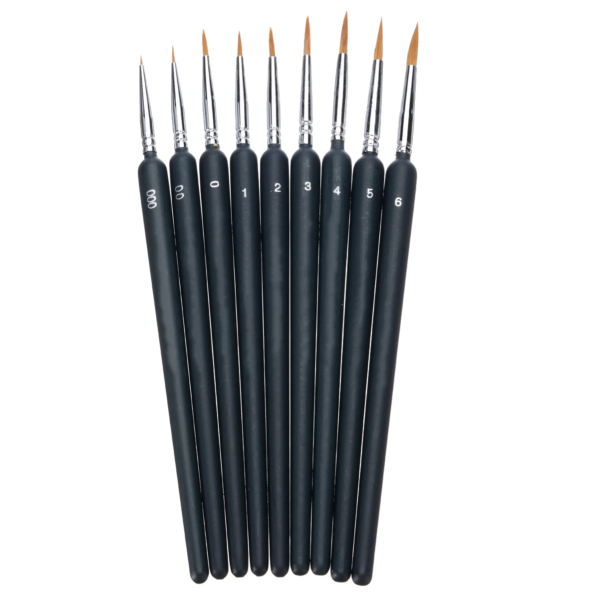 9Pcs Fine Watercolor Paint Brushes Weasel Hair Paint Brush Pen Sketched Line Pen for Oil Painting Drawing Stylus Art