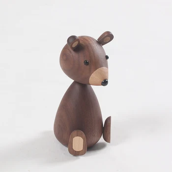

European Figurines Decoration Denmark Solid Wood Decoration Squirrel Quality Home Wood Crafts Birthday Gift