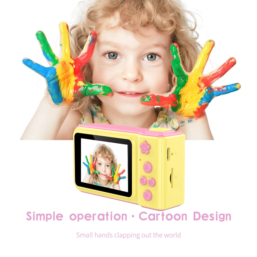 Детский мини-милый цифровой фотоаппарат для фотосъемки 1080 P детские развивающие игрушки видео регистратор детская камера