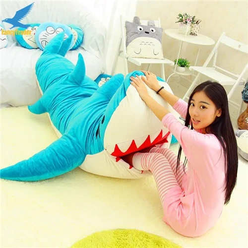 Fancytrader Huge Giant Shark Sleeping Bag Beanbag Sofa Bed Carpet Tatami Plush Stuffed 2 Colors FT90358 (5)