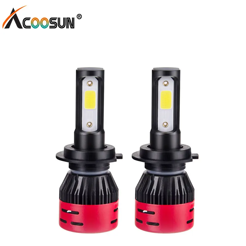 

AcooSun H4 LED H7 H11 H8 LED Car Headlights 9006 HB4 H1 9005 HB3 9012 HIR2 COB Auto Car Headlight 72W 8000LM Fog Light Bulb Lamp