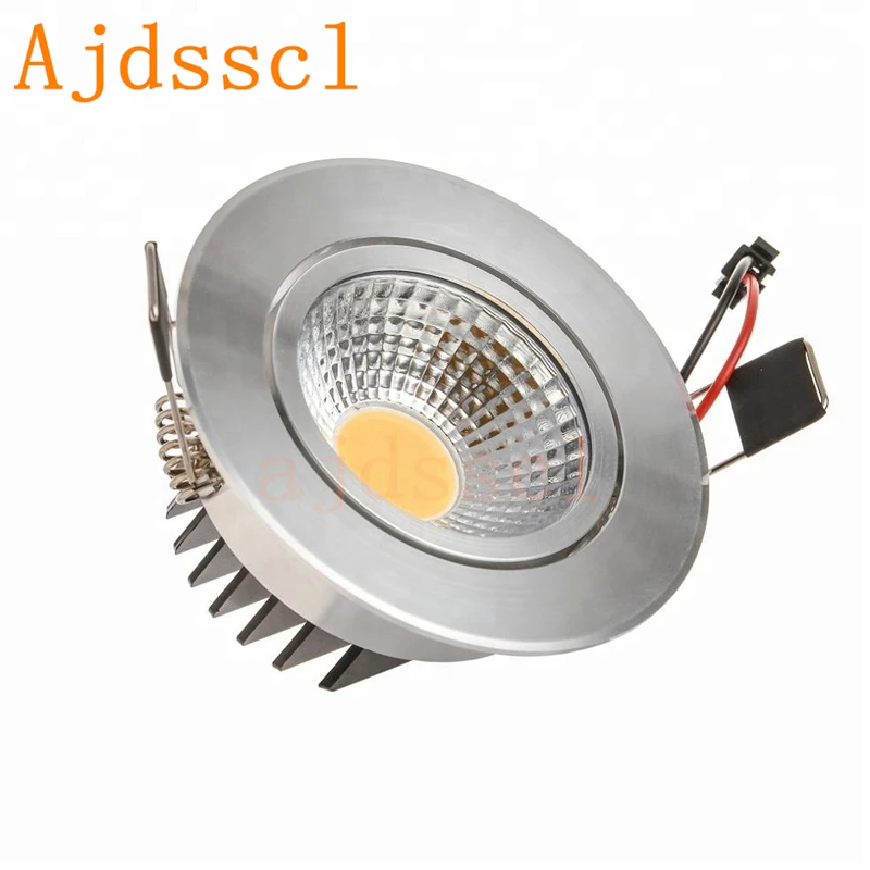 Dimmable LED Downlight COB Spotlight Ceiling lamp AC85-265V 6W 9W 12W 15W  18WAluminum recessed downlights round led panel light