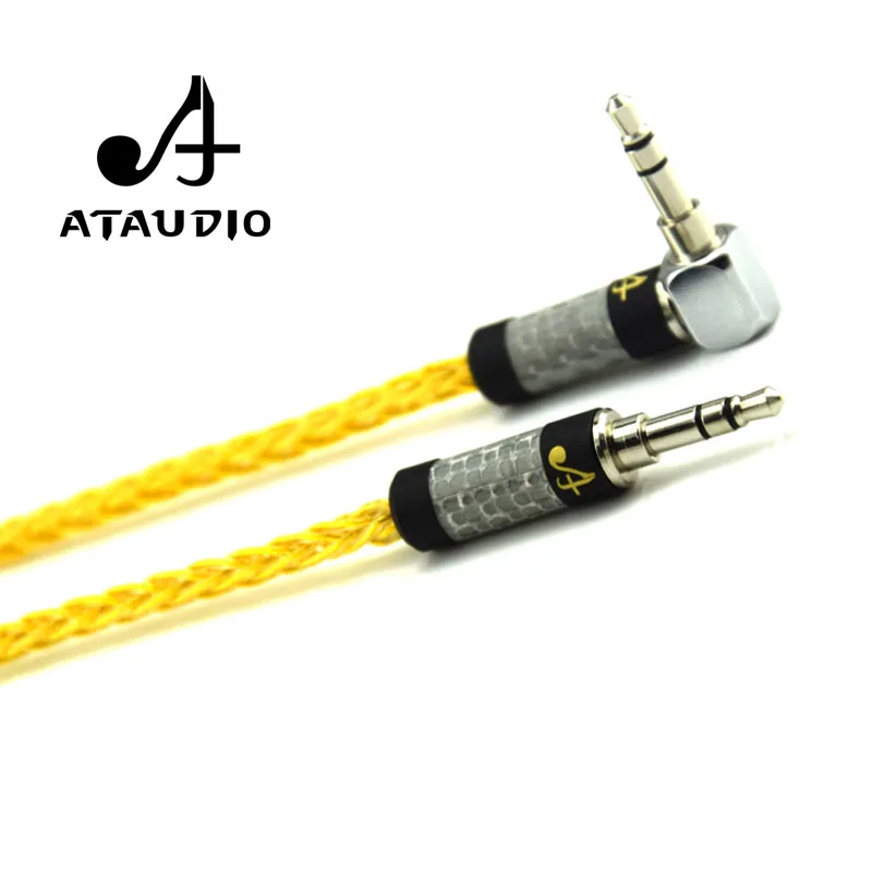 ATAUDIO Hifi 3 5 мм Золотой кабель высокого качества разъем папа Aux кабель|Кабели VGA| |