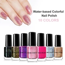 NICOLE DIARY 6 мл голографический лак для ногтей отклеивающийся лак для ногтей Блестящий цветной розовый серебряный лак для ногтей на водной основе