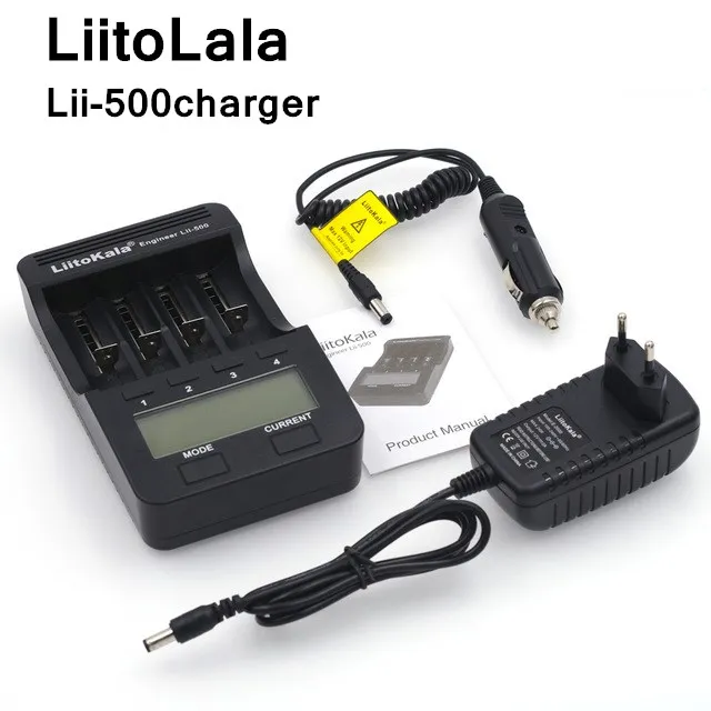  Liitokala lii-500 LCD3, 7 В/1,2 В AA/AAA 18650/26650/16340/14500/10440/18500 Экран дисплей lii500 2018 Зарядное устройство USB Лидер продаж 