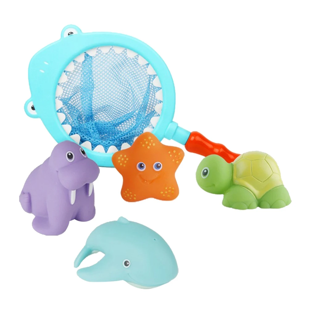 5 шт. игрушки для ванной сжатие звук брызги Температура Изменение цвета плавающая игрушка белка игрушка для ванной игрушки для ванной для малышей