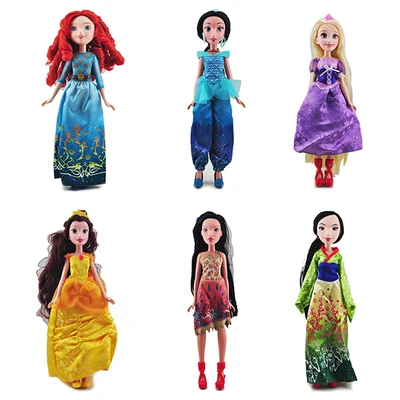 

Princess Royal Shimmer 10" Dolls Aurora/Cinderella/Mulan/Jasmine/Merida/Tiana/Ariel/Pocahontas/Belle/Elsa/Rapunzel No box
