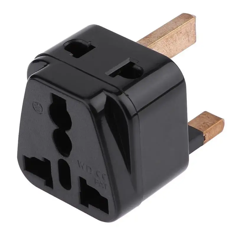 2 in 1 Universal to UK Plug Adapter Travel to UK/Hong Kong Type G Adapter Converter Socket