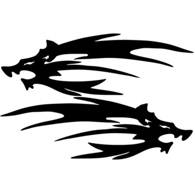 1 Pair Wild Wolf Vinyl Stickers Decals Helmet Tank Motorcycle Car Decal