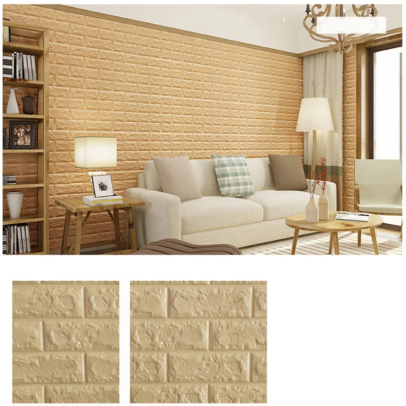 3D Wall Panels Peel and Stick Brick Wallpaper for Living Room