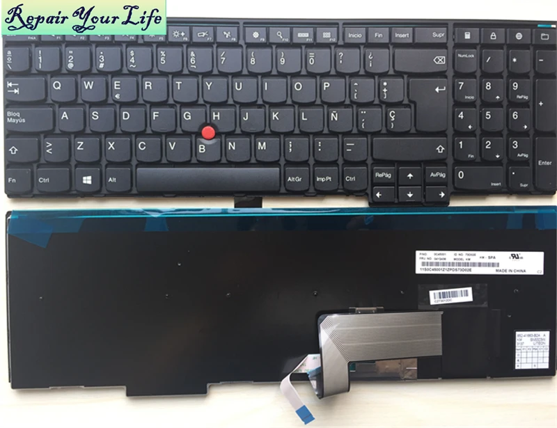 

Repair You Life laptop keyboard for LENOVO IBM Thinkpad E531 SP spanish layout with frame original and 100% new