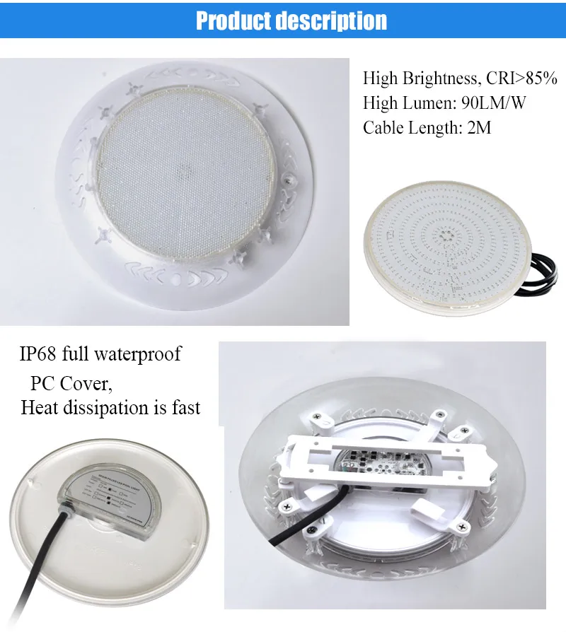 HOTOOK подводный светильник s PAR56 RGB Светодиодный светильник для бассейна IP68 водонепроницаемый настенный Focos светодиодный светильник для бассейна 12 в 18 Вт 42 Вт