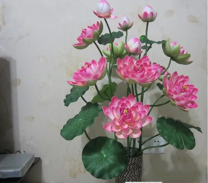 New EVA Waterproof Artificial Lotus Flower Beautiful Artificial Flowers