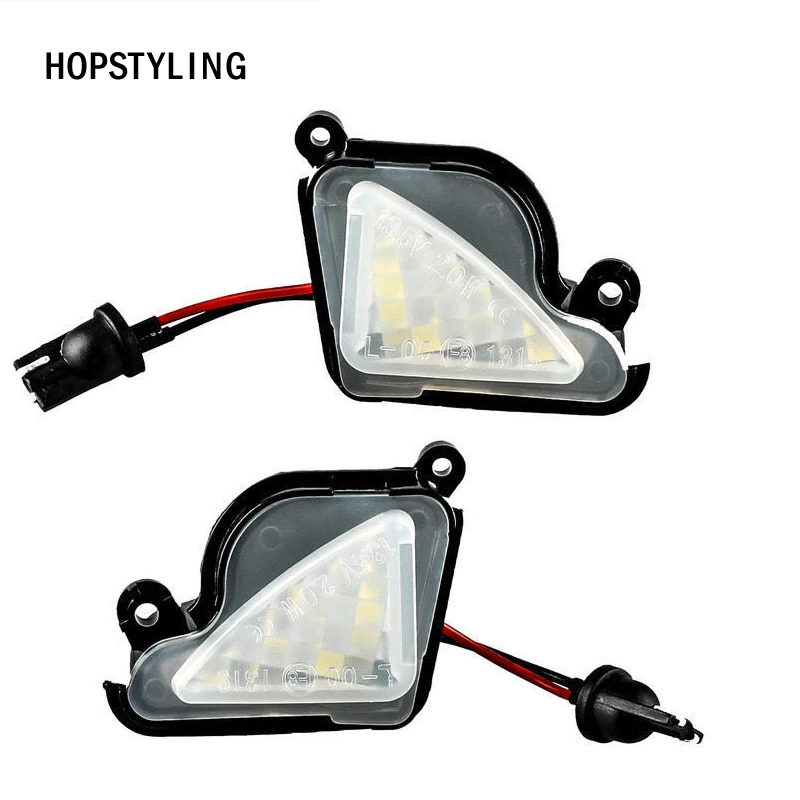 2x Error Free White LED Under Side Mirror Light Puddle Lamp for Skoda Octavia Mk3 5E 2012-2017