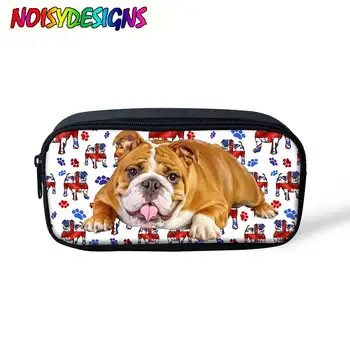 

NOISYDESIGNS Pencil Case Big Dog Pattern Pencil Box for School Girl Kawaii Bulldogs Printing Makeup Bag Toiletries Girls Bolsa