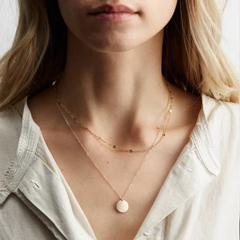 

Laramoi 925 Sterling Silver Lace Lip Chain Gold Plated Gold Plated Two Tone Simple Design Korean Style Necklace for Women Girls
