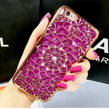 50 шт. Роскошные 3D Bling Diamond Fundas для iPhone 7 iPhone 7 плюс iPhone 6 6 Plus 6splus покрытие tpu чехол крышка