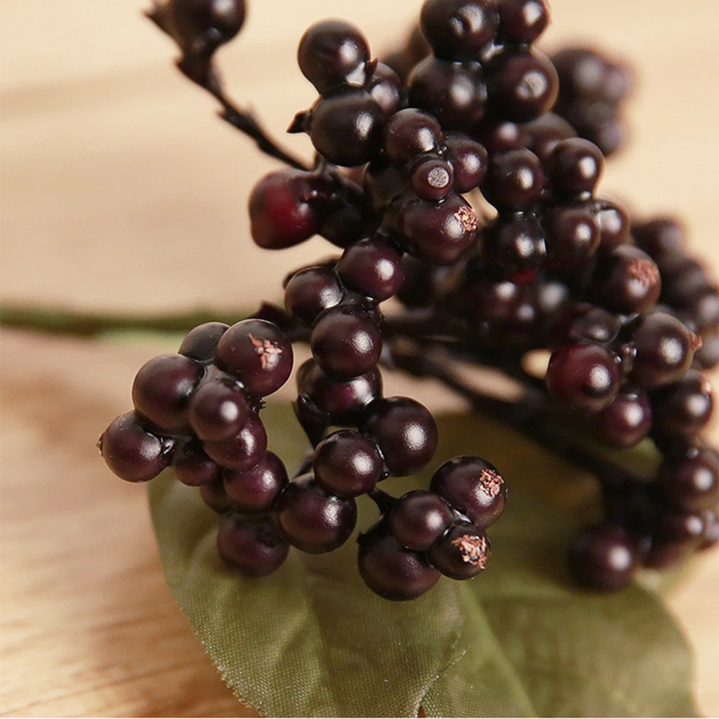 

Cheap Sale Artificial Flowers Bouquet Auspicious Christmas Fruit Home Decor Plant Berries