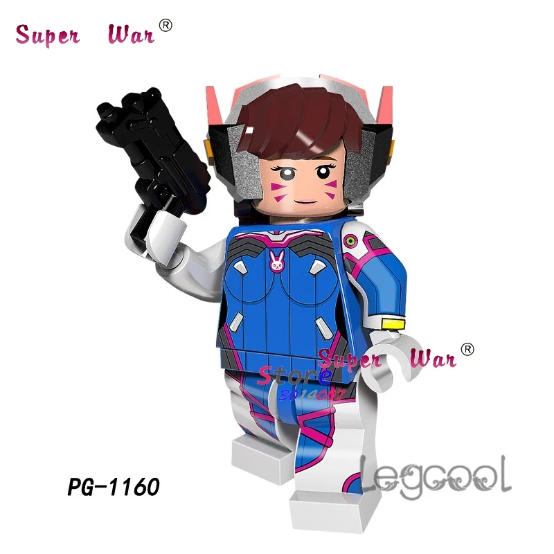

1PCS model building block action superheroes Overwatch series D.Va house party series diy toys for children gift