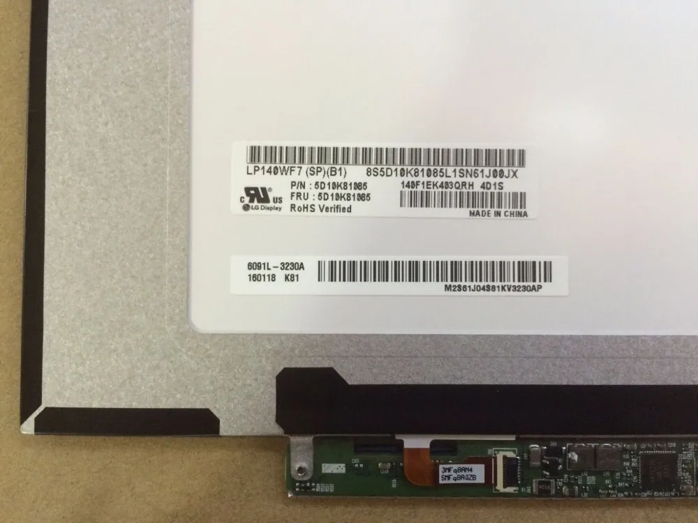 LP140WF7(SP)(B1) LP140WF7 SP B1 для Lenovo LP140WF7-SPB1 Матрица для ноутбука 14." EDP FHD 1920x1080 светодиодный Экран ЖК-дисплей Дисплей