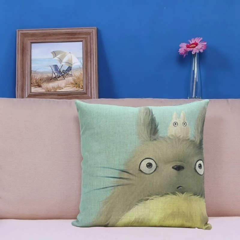 Totoro With Mei Pillow Cover