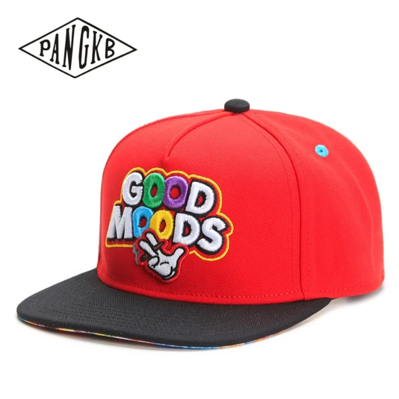 

PANGKB Brand Good Moods Cap red cotton Hip Hop snapback hat for men women adult outdoor basketball casual sun baseball cap