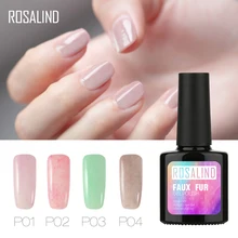 Розалинд 10 мл красочные искусственного меха эффект полу постоянный ногтей Гель-лак для ногтей Nail Art Гель лак для ногтей УФ светодио дный гель Лаки