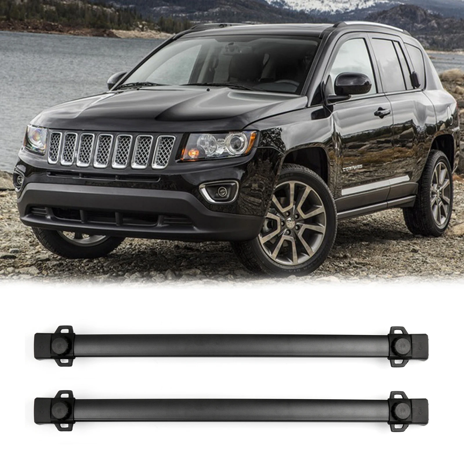 Areyourshop для JEEP COMPASS 2011 2015 багажник на крышу перекрещивающиеся рельсы багажная