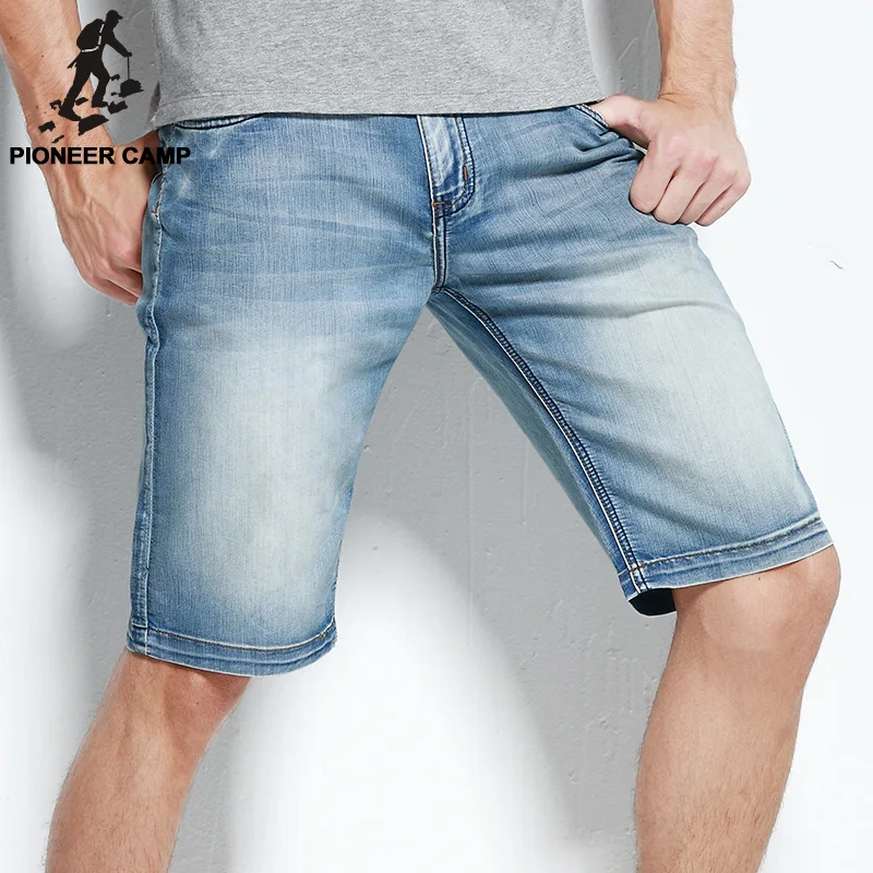 Pioneer Camp new fashion mens short jeans cotton summer style shorts thin breathable denim shorts men