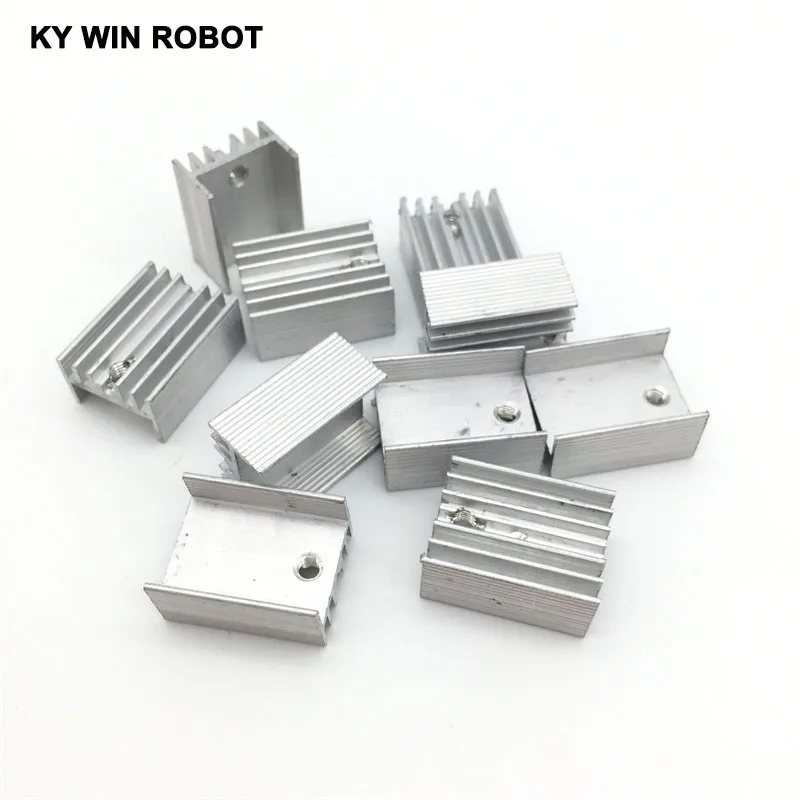10pcs Free Shipping Aluminium TO-220 Heatsink TO 220 Heat Sink Transistor Radiator TO220 Cooler Cooling 7805 21*15*10MM