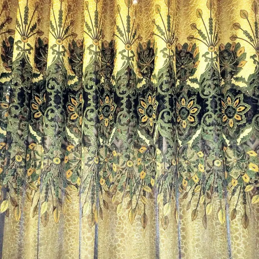 Занавеска из вуали кружевная зеленая органзы|curtain voile|organza curtainsfinished curtains |